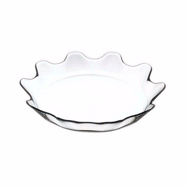 Pb Patisserie Round Fancy Glass Fruit Serving Plate 32Cm (Parcel Plus Rate)