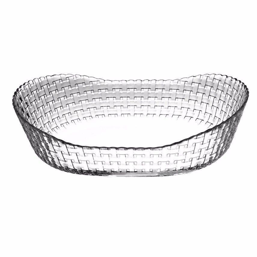 Fancy Habitat Clear Glass Bowl 26cm x 18cm x 7cm 10585
