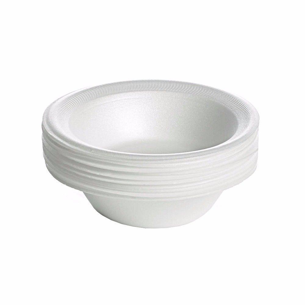 15 Pack Disposable White Bowls 12oz ST7007A