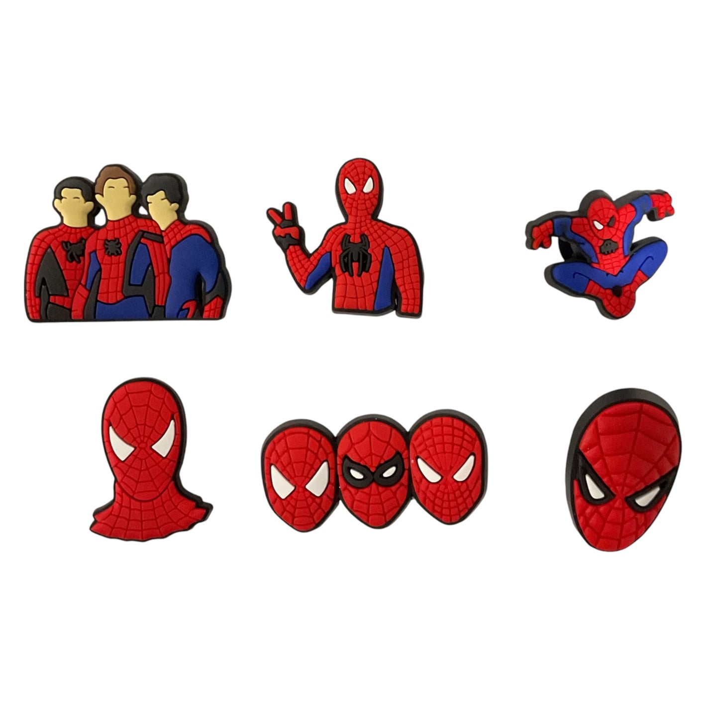 Spiderman Style Jibbitz Croc Style Shoe Charms - 6 Pack