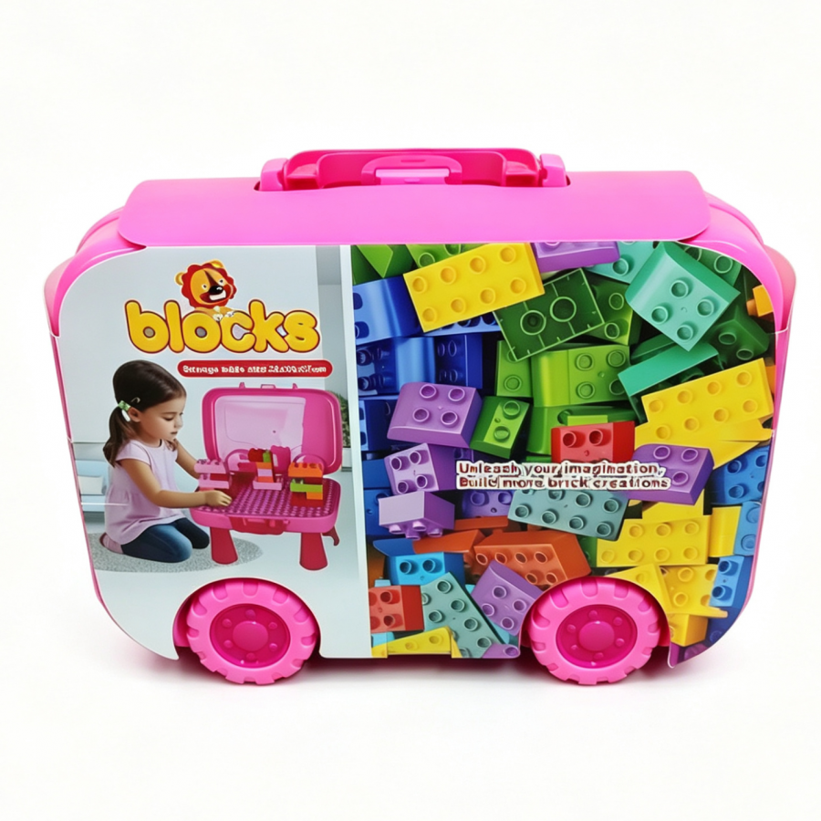2 In 1 Blocks 60Pcs Set Pink