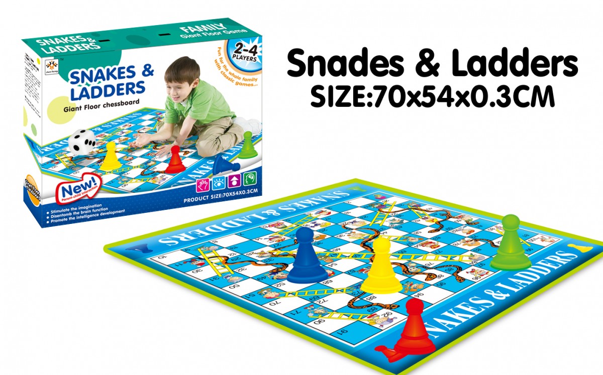 Snades & Ladders Giant Floor Chessboard Game 70X54X0.3Cm