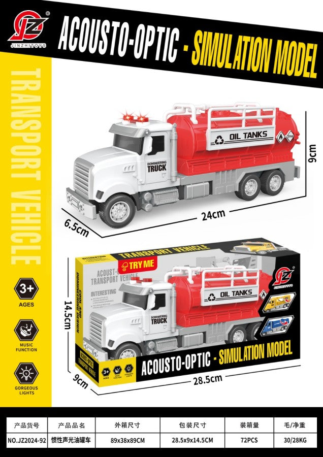 Fire Truck - Friction Powered Toy With Sound & Lights
