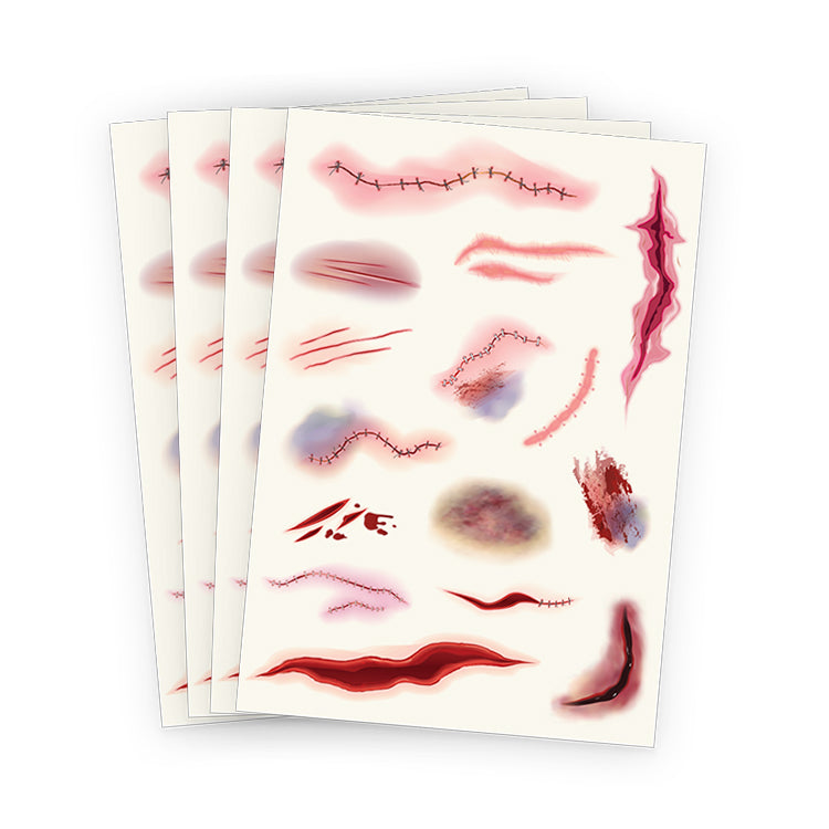 Wounds Tattoo Sheets x 4 (48 Tattoos)