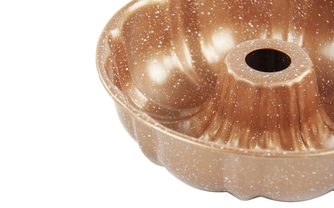 Round Ring Bundt Cake Baking Tin Mould 24 cm Speckled Gold 5408 / 9819