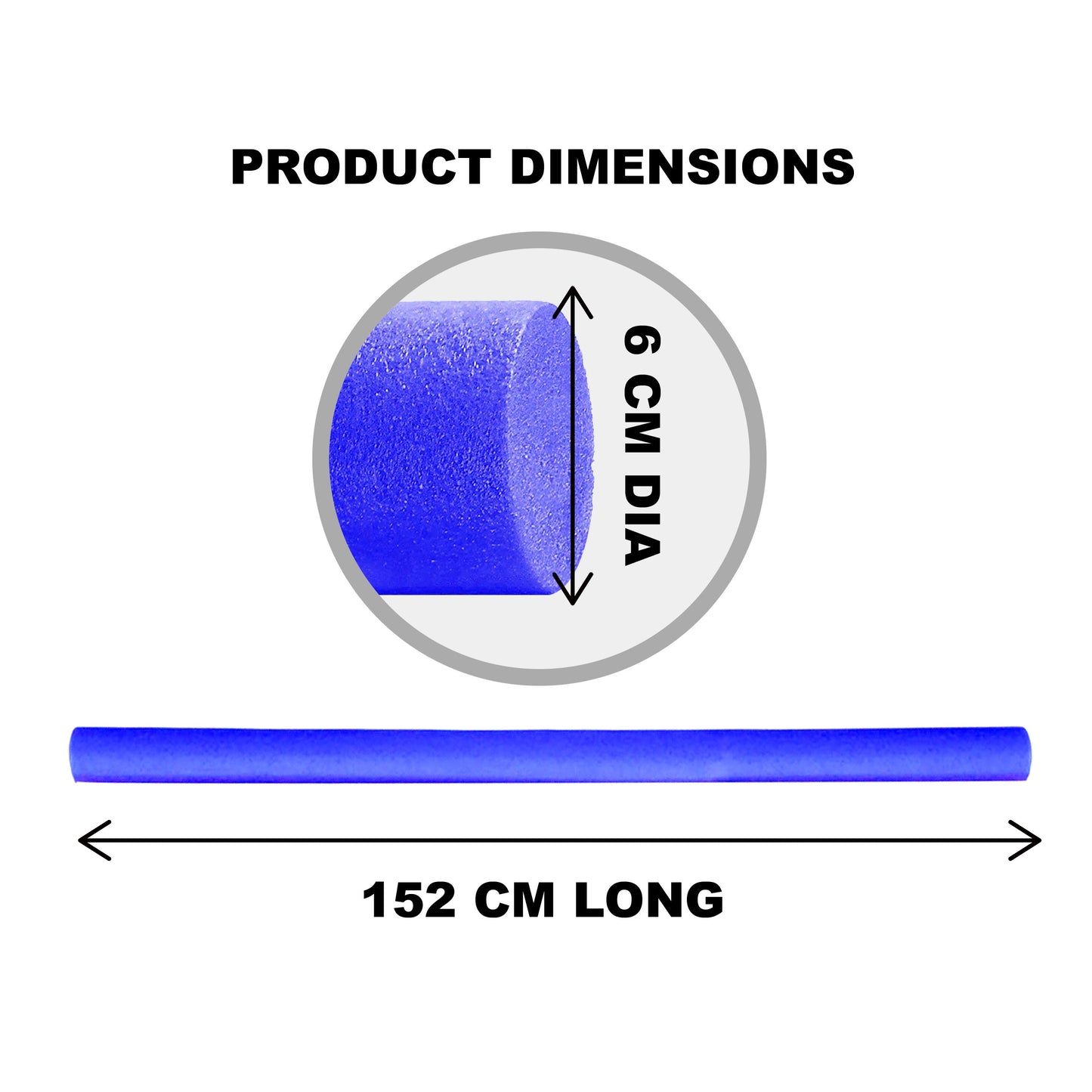 Swimming Pool Foam Noodle Tube 152cm Blue 5003