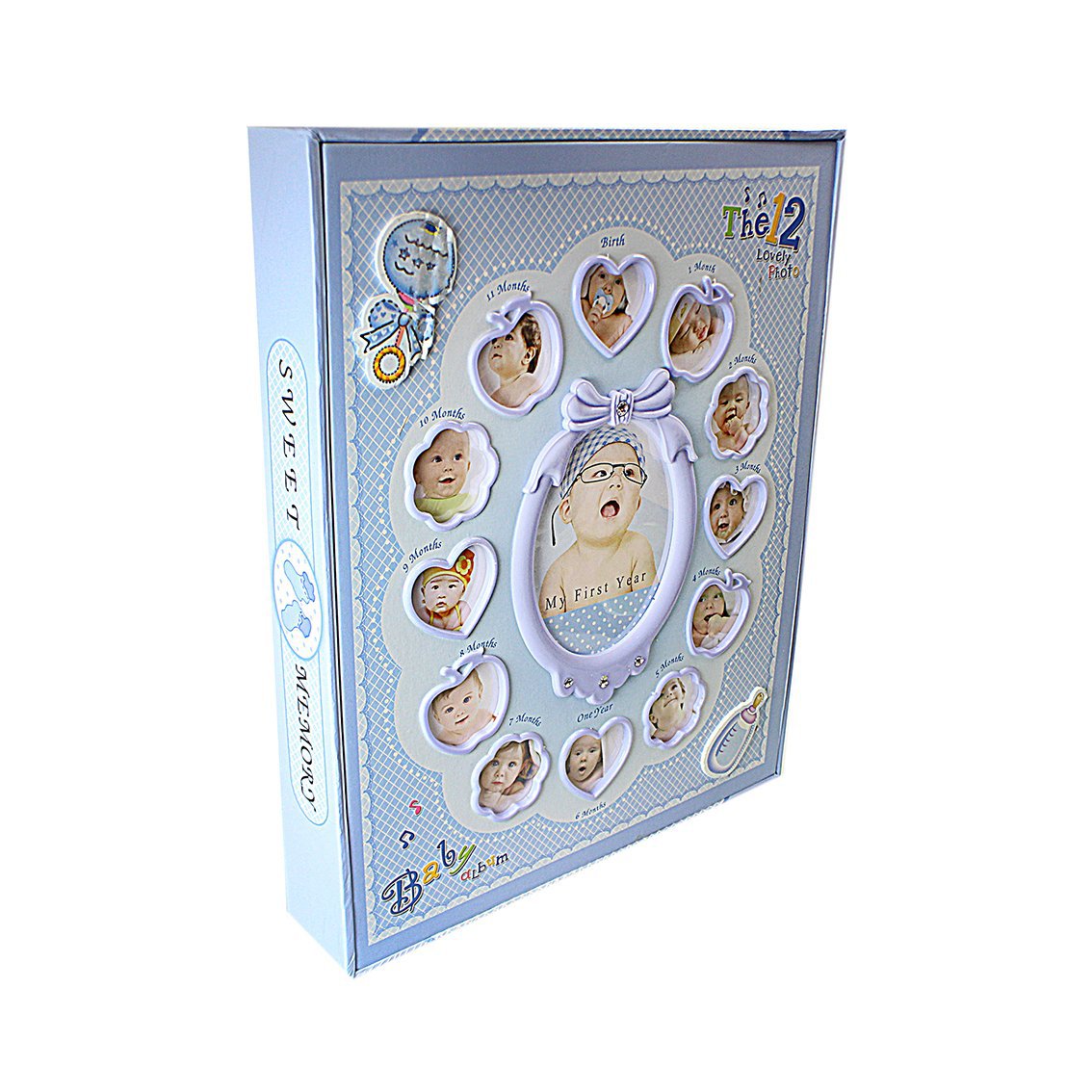 102 ''My First Year'' Baby Photo Album New Born Frame Set Gift Album 0508