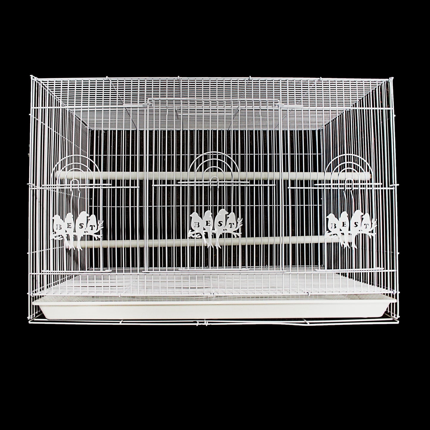 Large White Rectangular Metal Bird Cage 60 x 40 cm 4950 A
