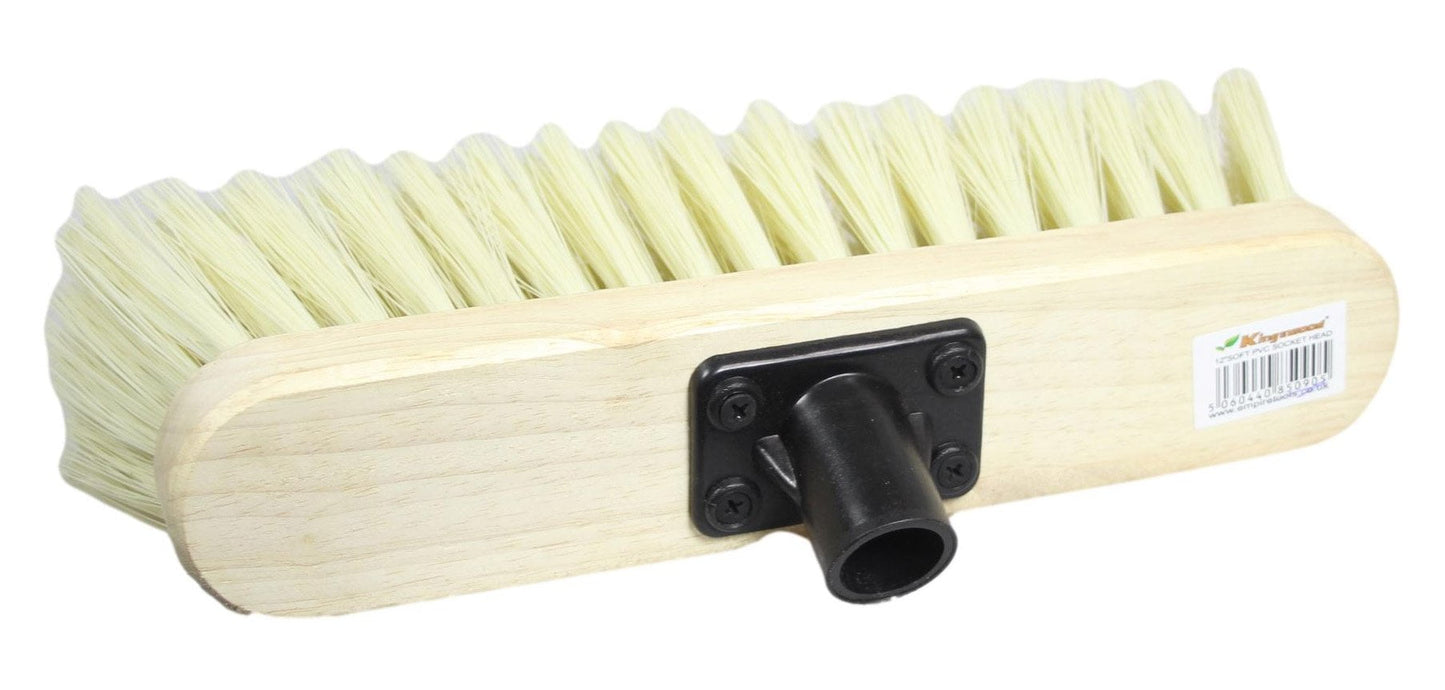 12 Inch Soft Cream PVC Bristle Brush Broom Head 50905