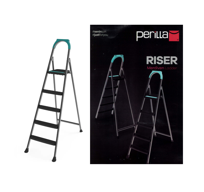 4 + 1 Perilla Riser Metal Indoor Outdoor Step Ladder 51304