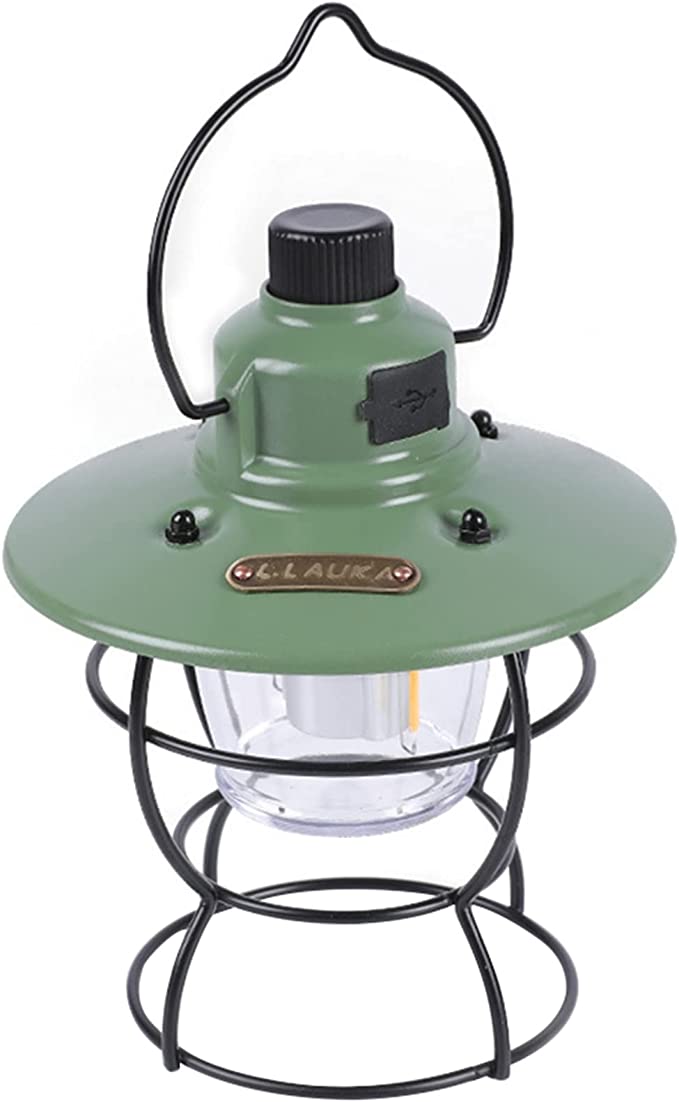 USB-C Rechargeable Camping Light Lantern MY-88077 14 x 12 cm Metal Framing Assorted Colours 7155