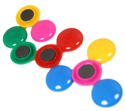 Round Fridge Freezer Magnets 2.7 cm Pack of 10 Assorted Colours 5210