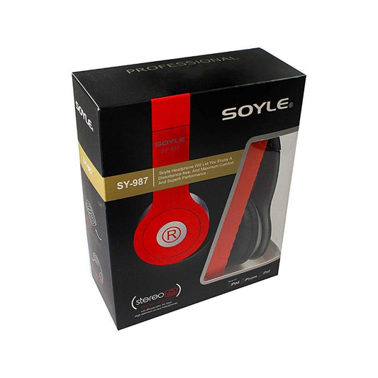 Soyle SY-987 Plastic Headphones with Cable Assorted Colours 0667