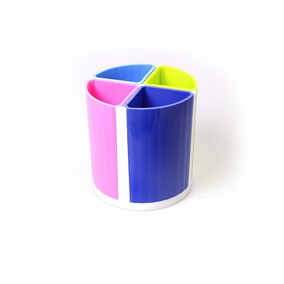 4 Compartment Office/Home Stationery Pen Stand Multi Colour 4058