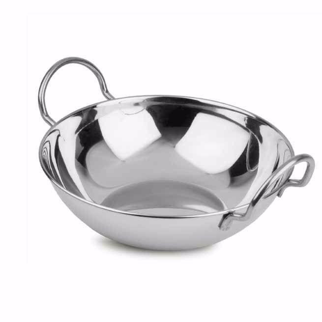 Stainless Steel Indian Curry Food Serving Dish With Handle