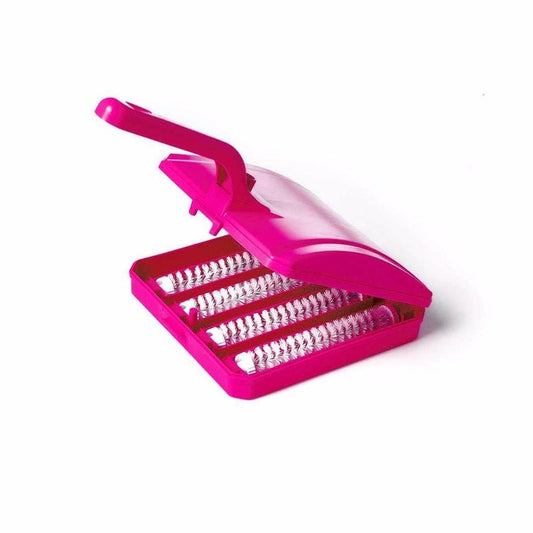 4-Way Carpet Brush Crumb Collector with Handle Assorted Colours ZP109