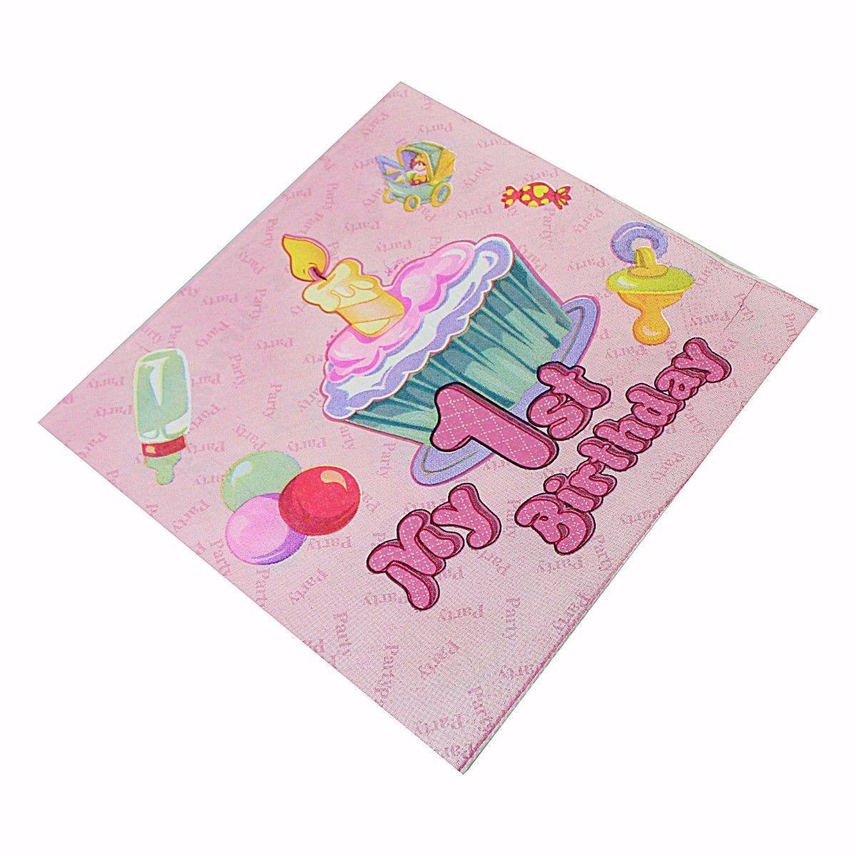 Pack of Paper Birthday Napkins Tissues Assorted Designs 1675