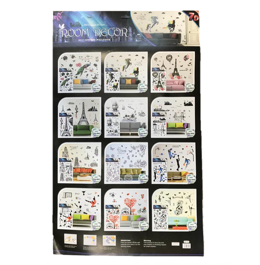 Room Décor Large Wall Stickers 70 x 49 cm Assorted Designs 5360