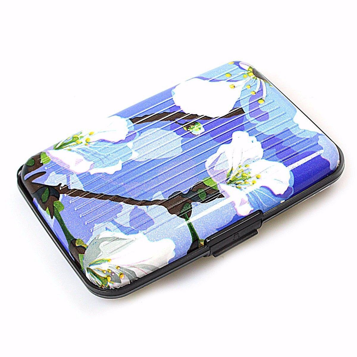 Aluminium Plastic Card Holder Wallet With Printed Design Assorted Designs