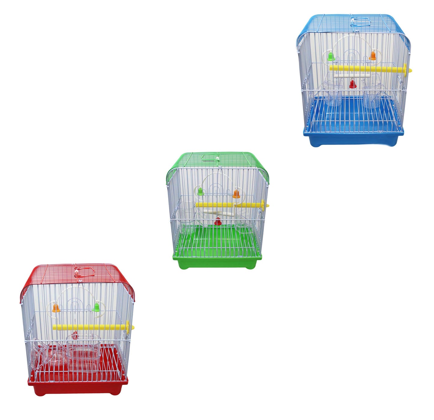 Metal Indoor Bird Cage 22 x 27 x 16 cm Assorted Colours 5427 A
