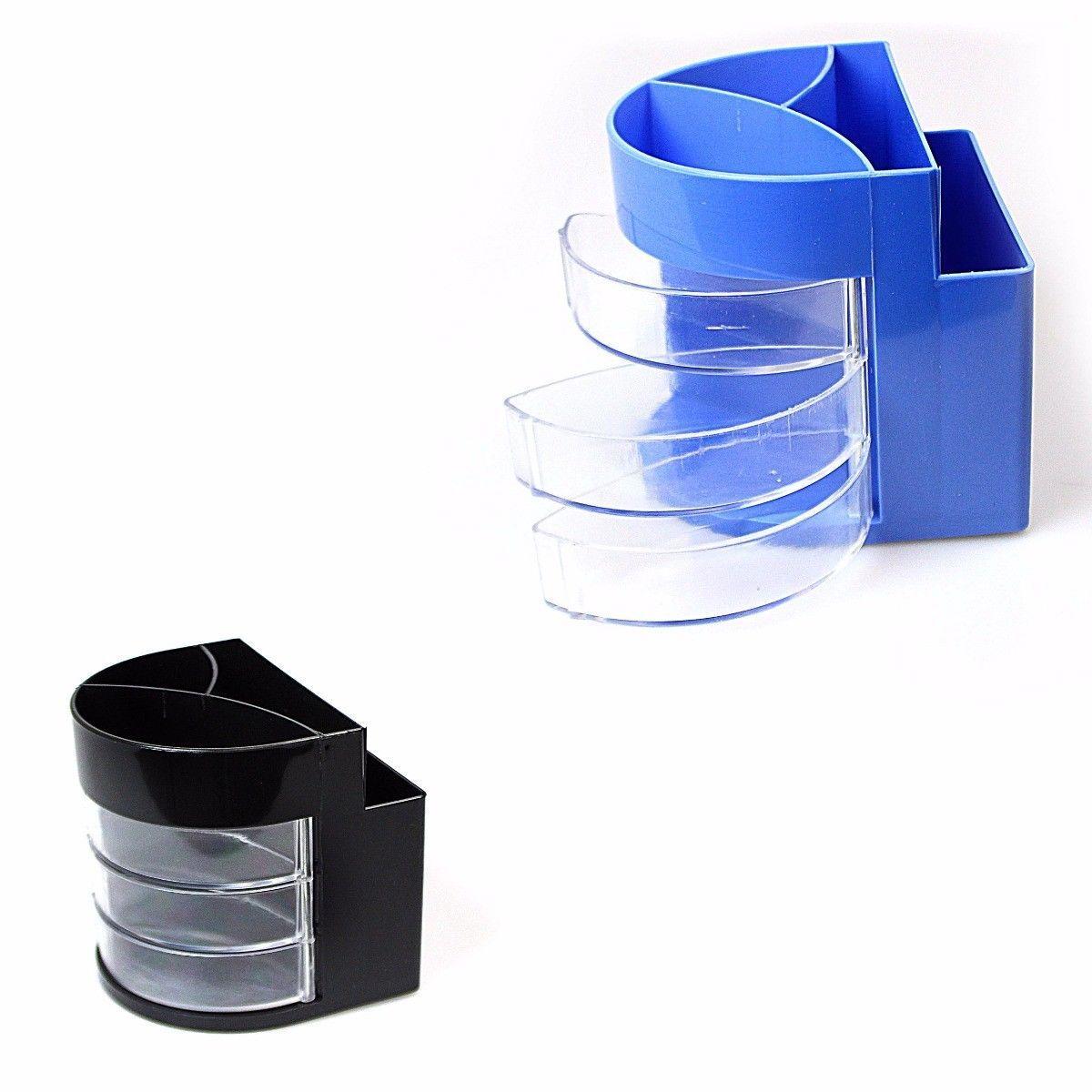 DGG Plastic Stationary Pen Holder Desk Organiser Assorted Colours 4057