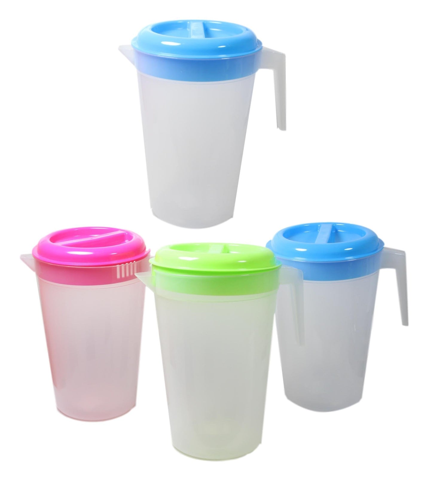 Plastic Water Kitchen Jug with Lid 27 x 17 cm Assorted Colours 5539