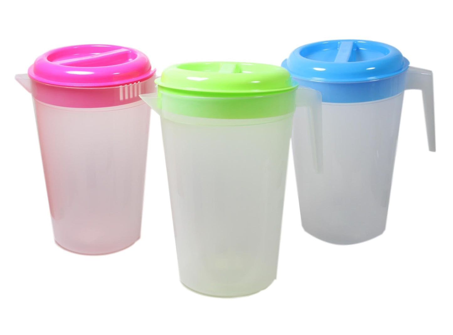 Plastic Water Kitchen Jug with Lid 27 x 17 cm Assorted Colours 5539