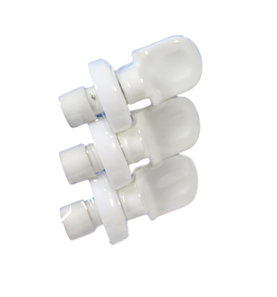 3 Pack Plastic Magical Expanded Bottle Liquid Stopper Lid White 7cm 5606