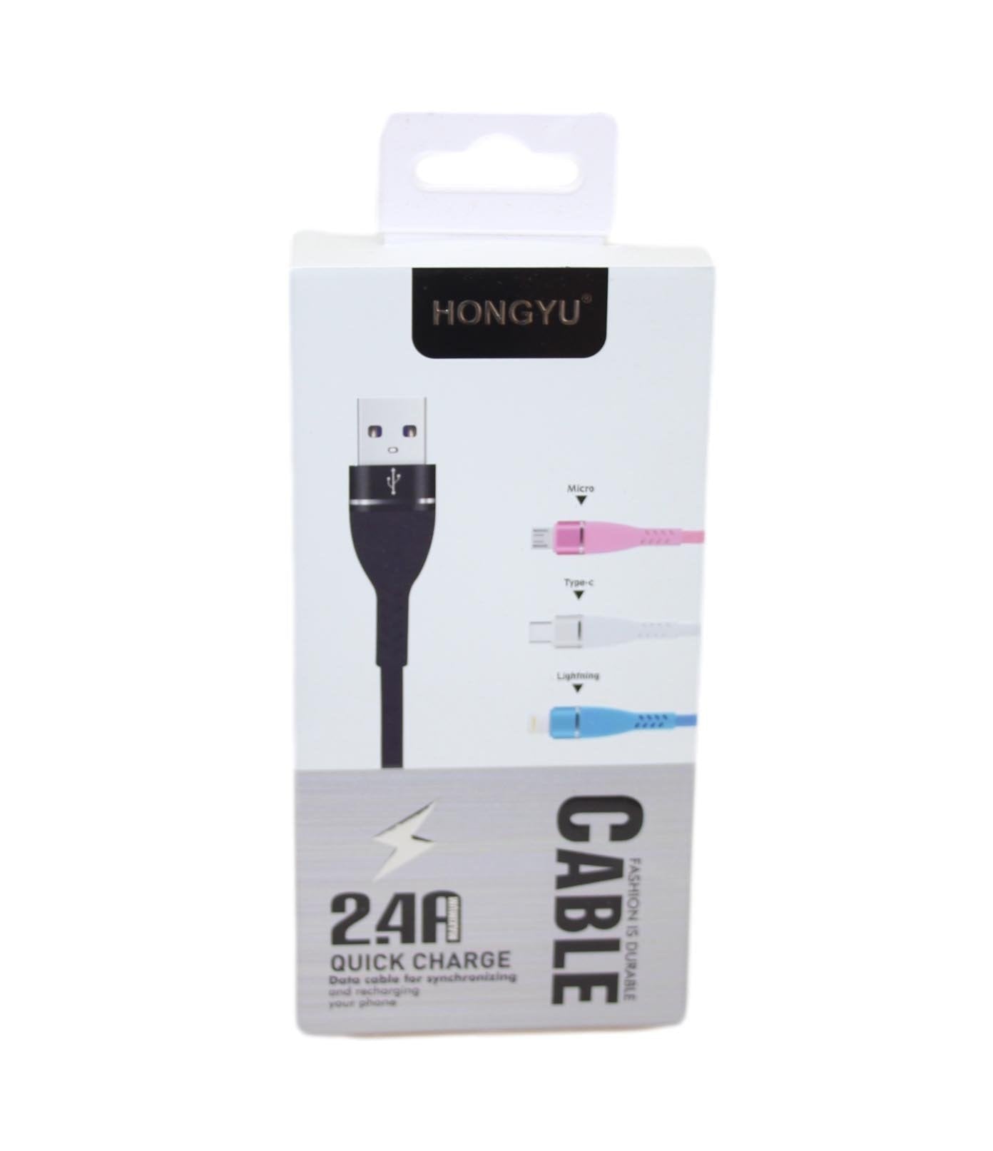 Hongyu Phone Charger Cable Micro USB Assorted Colours 5613