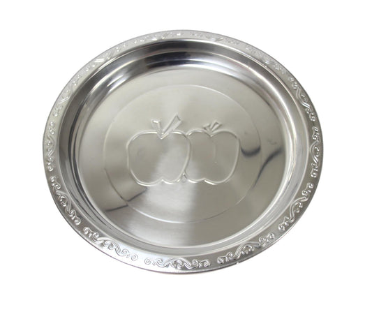 Steel Serving Food Dish Platter Plate Apple Design 50cm 5631
