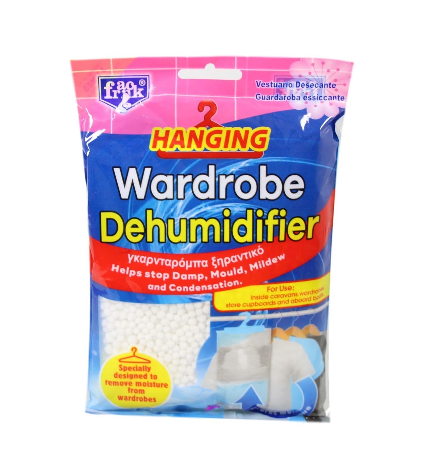 Hanging Wardrobe Cupboard Dehumidifier Bags Stops Damp Mould Moisture 210g 5646 A