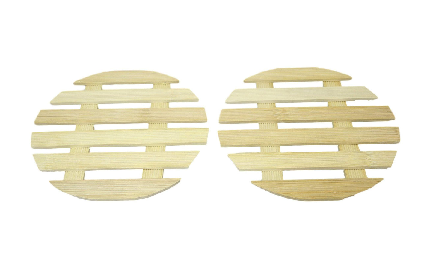 Wooden Pot Mat Trivet 19 cm Pack of 2 5680