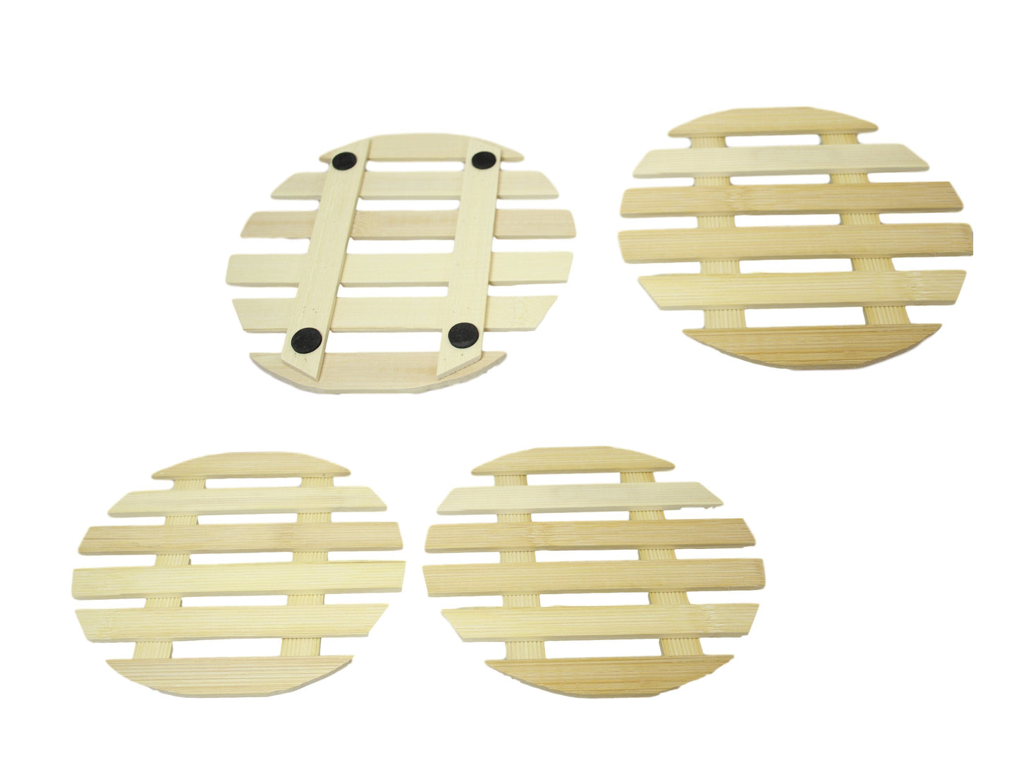 Wooden Pot Mat Trivet 19 cm Pack of 2 5680