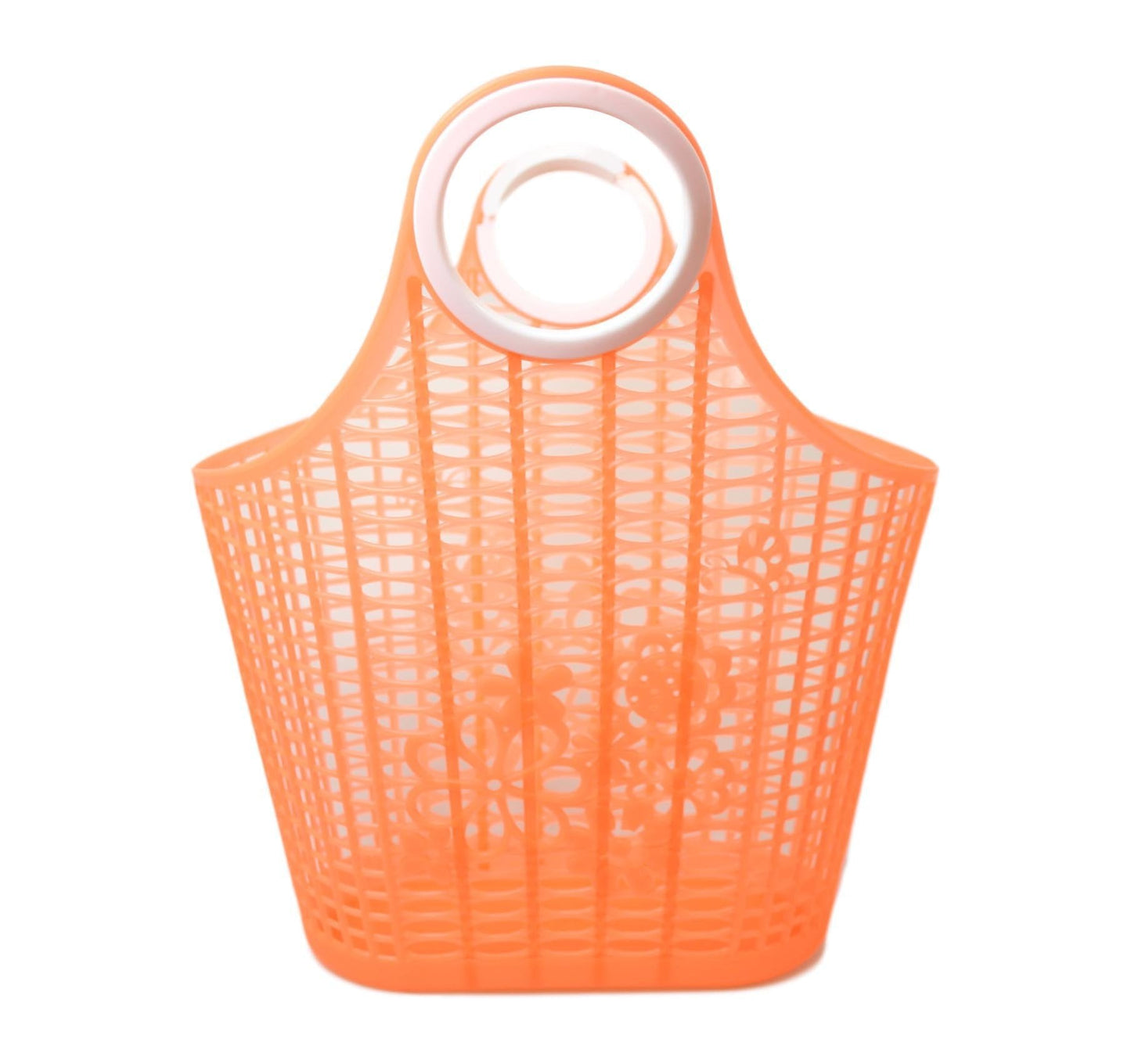 Plastic Floral Style Shopping Basket Type Bag 3 Colours Available 33cm x 30cm 5695