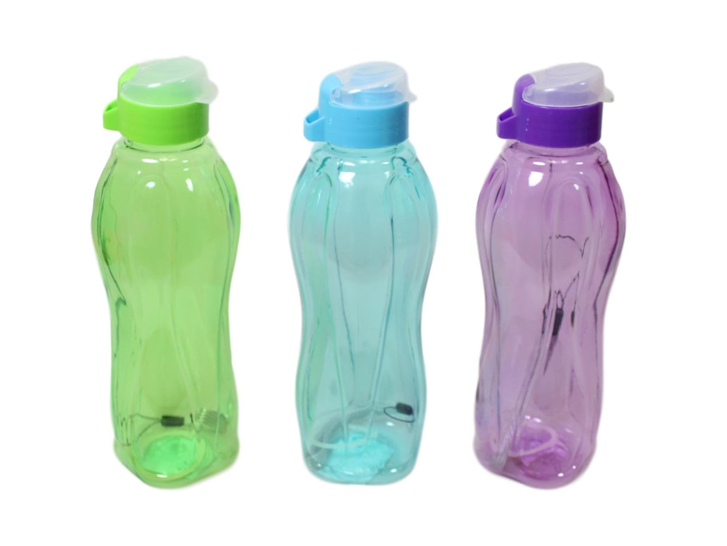 Plastic Water Drinking Bottle 23 cm Assorted Colours 5696