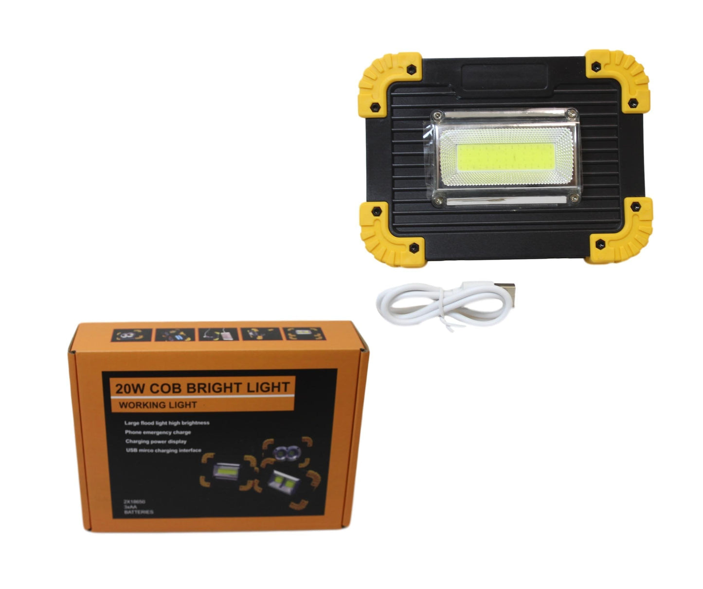 20 Watt Cob Bright Light Outdoor Camping Phone Emergency 17cm x 12cm 5717