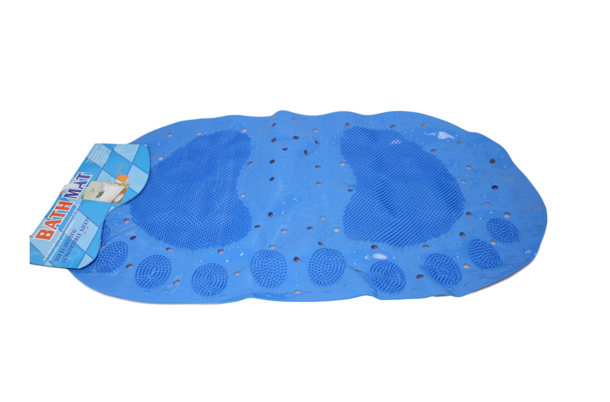 Oval Anti – Slip Bathroom Shower Bath Mat With Feet Design Assorted Colours