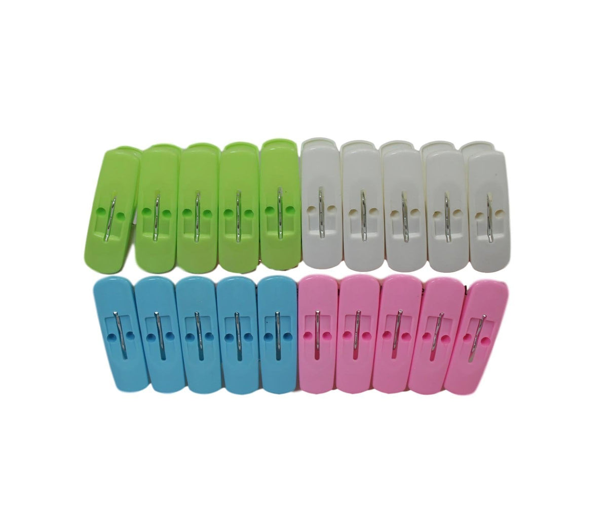 Plastic Washing Line Clothes Pegs Pack Of 20 Assorted Colours