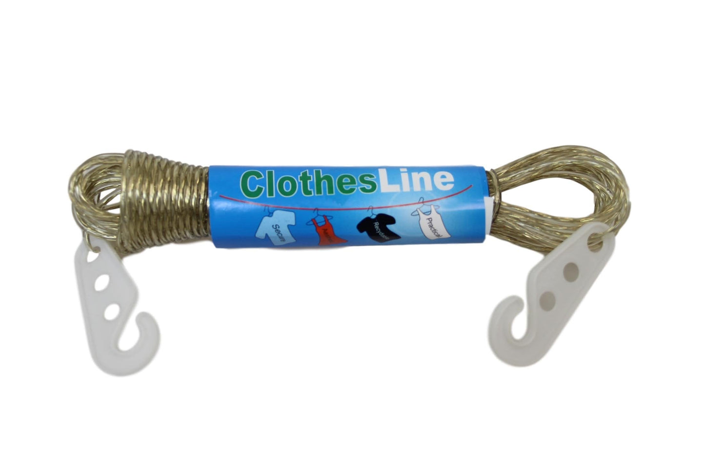 Washing Clothes Line Outdoor Hanging Rope with 2 Hooks 10 m 5813 / 7234