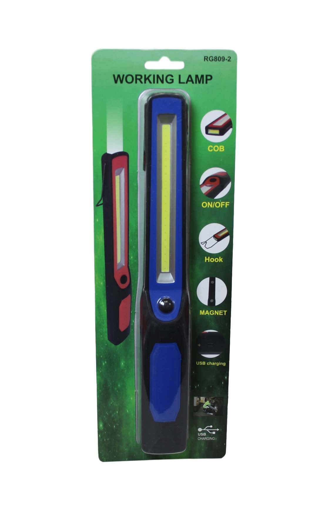 USB Charging Cob Flashlight With Hook Magnetic Camping Flashlight 30cm 5839