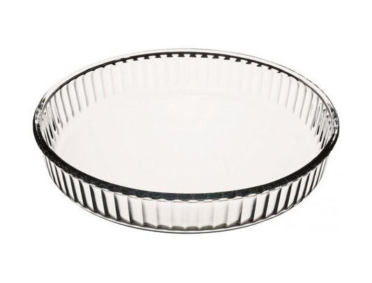 Borcam Fluted Round Flan Cheesecake Dish GLASS Round 1.72 Litres 59044