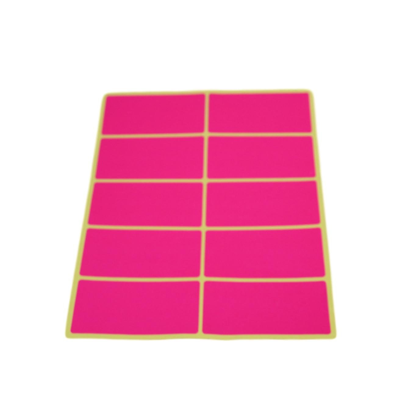 10 Sheets Pink Neon Labels Multipurpose Label Stickers 16 x 24 5906