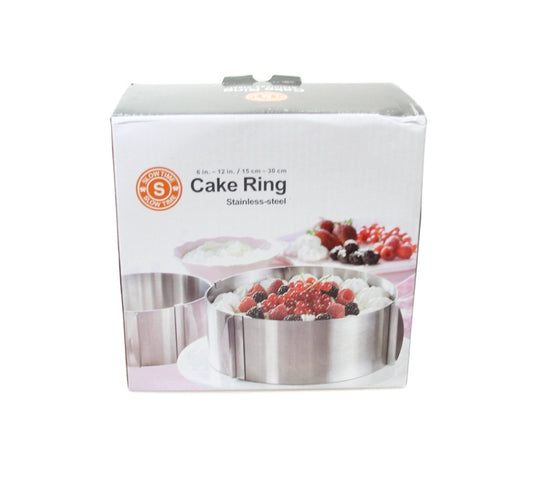 Stainless Steel Adjustable Round Cake Tin Ring 16-30 cm 5913