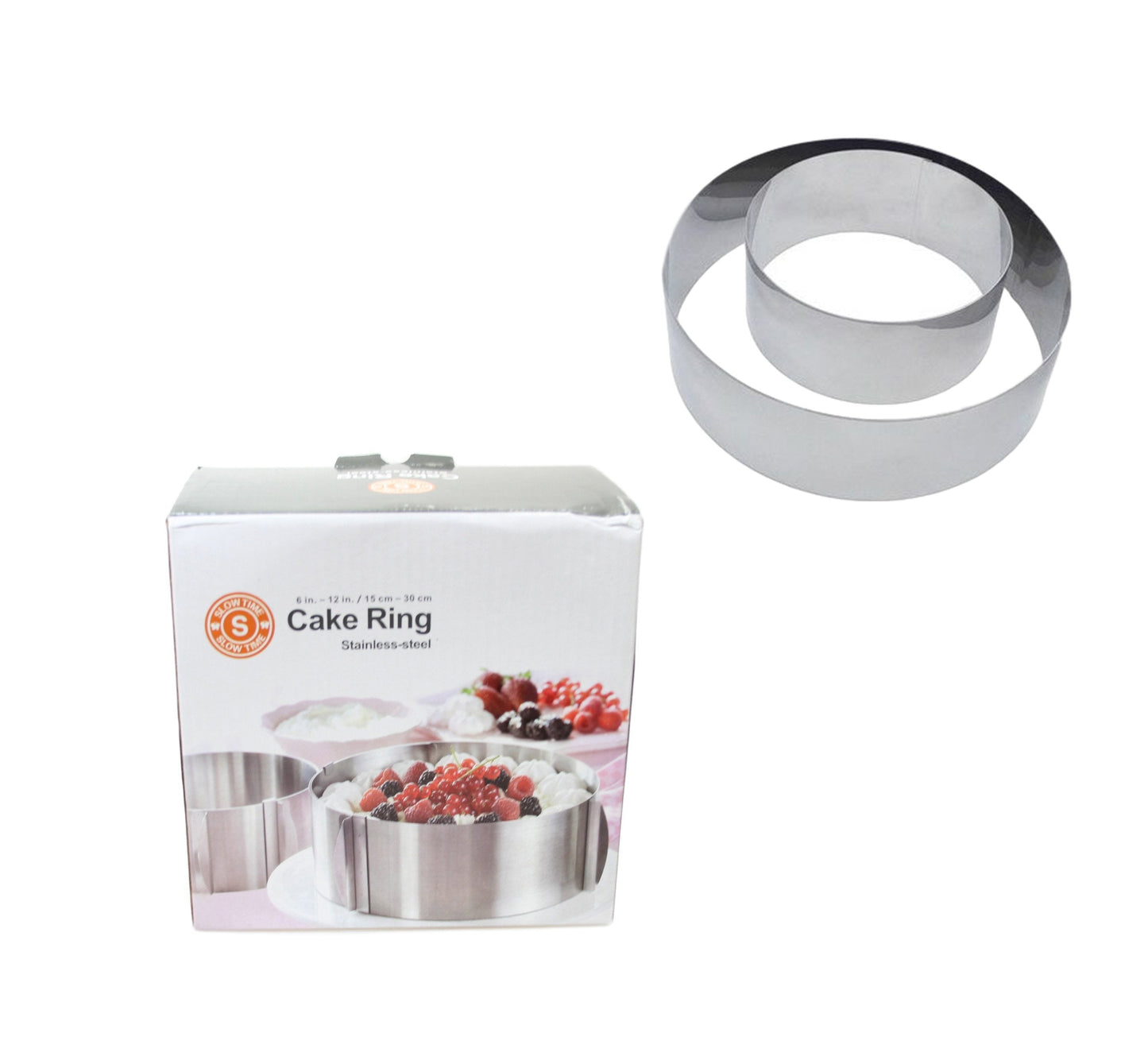 Stainless Steel Adjustable Round Cake Tin Ring 16-30 cm 5913