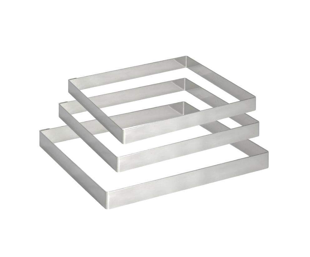 Stainless Steel Cake Baking Tool Rectangle Mould 25cm 20cm 15cm 5917