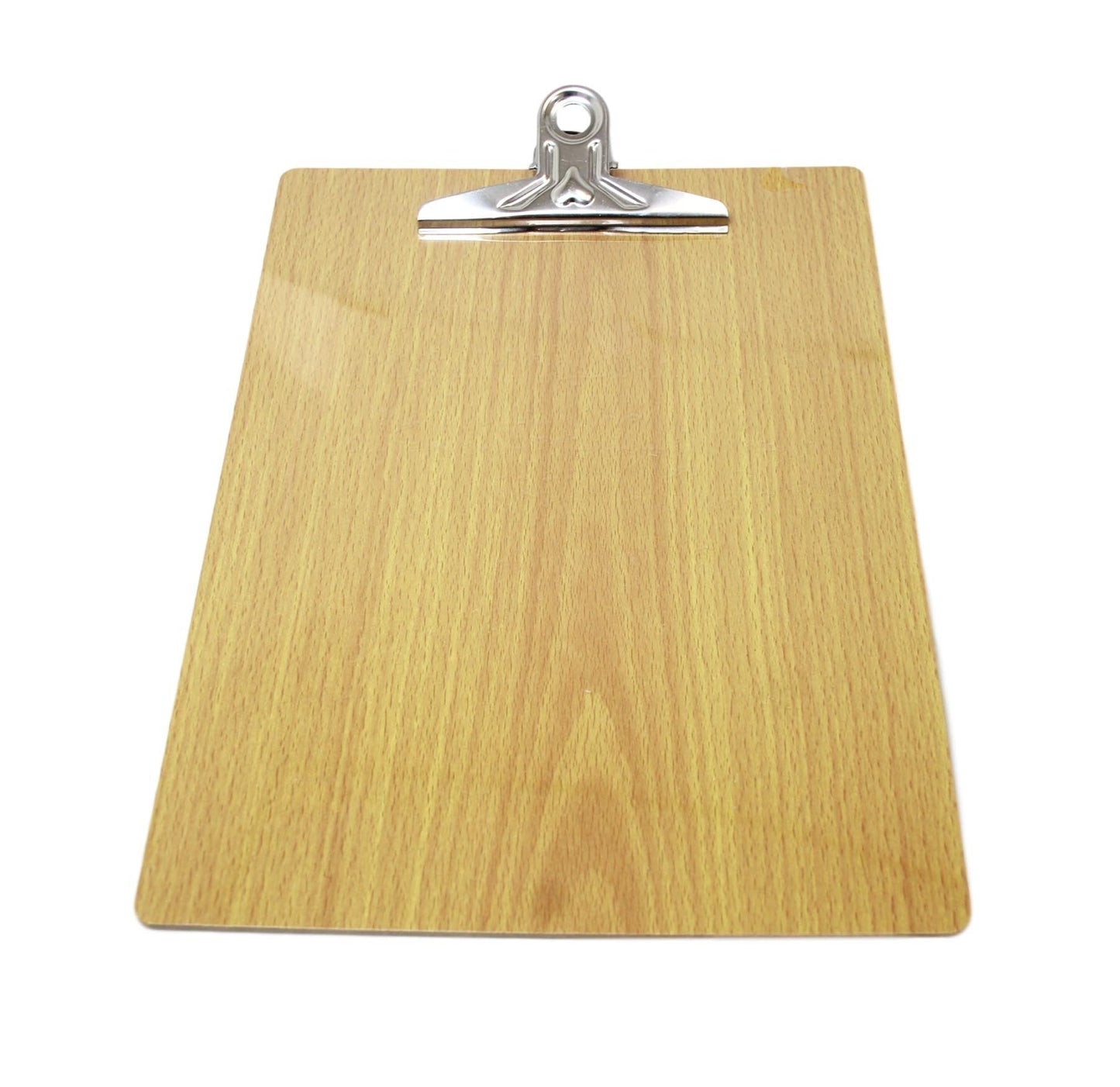 A4 Wooden Paper Menu Clipboard School Office Chrome Clip Wooden Clipboard 5925