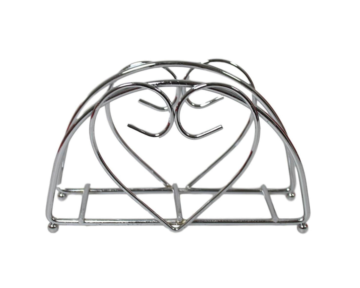 Steel Dining Table Napkin Serviette Holder With Heart Design