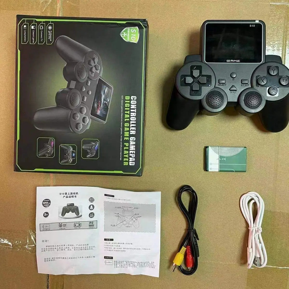 Handheld Game Console, with 520 Classic Games, Portable Retro Controller Gamepad Digital Game Player - S10 Model
