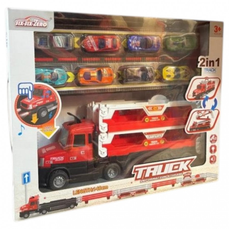 2 In 1 Fire Container Truck With Fire Rescue Vehicles, 140Cm Spread Size
