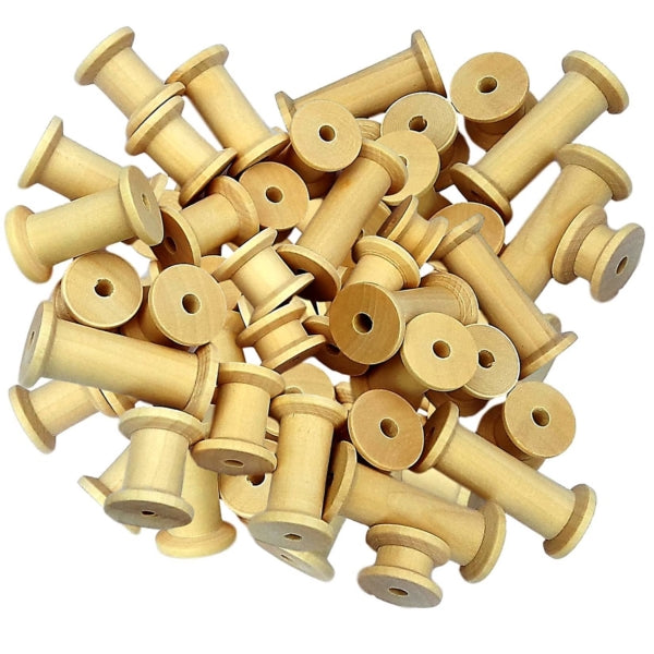 Wooden Spools ( 75mm ) x 30 ( Craft Clearance Special )